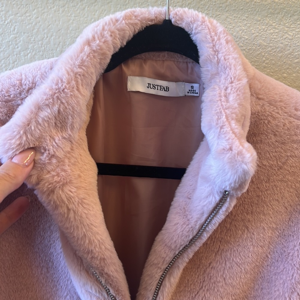 Pink plush jacket S - Picture 2 of 3